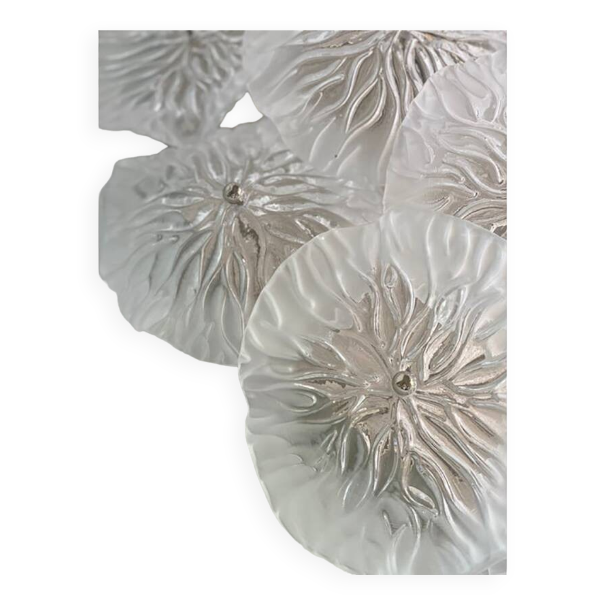 Contemporary Floreal Murano Glass Flush Mount by Simoeng