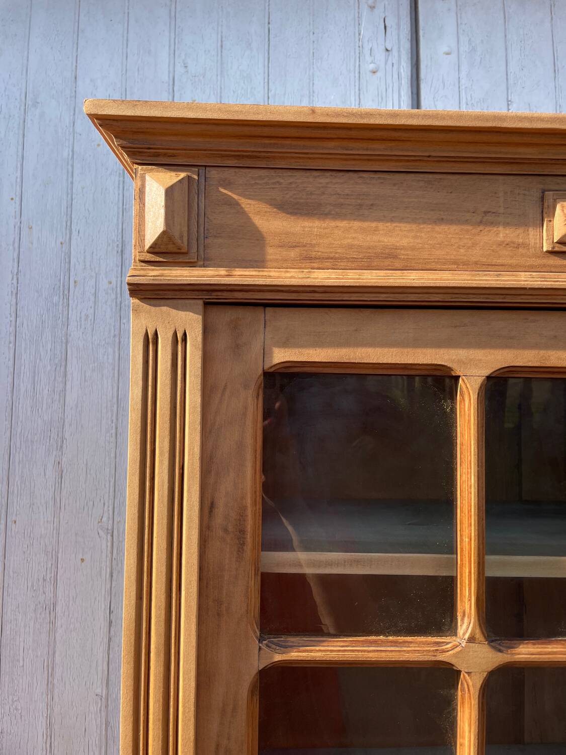 Vitrine parisienne bois brut
