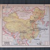 Ancient school map of China No.52 - Vidal Lablache