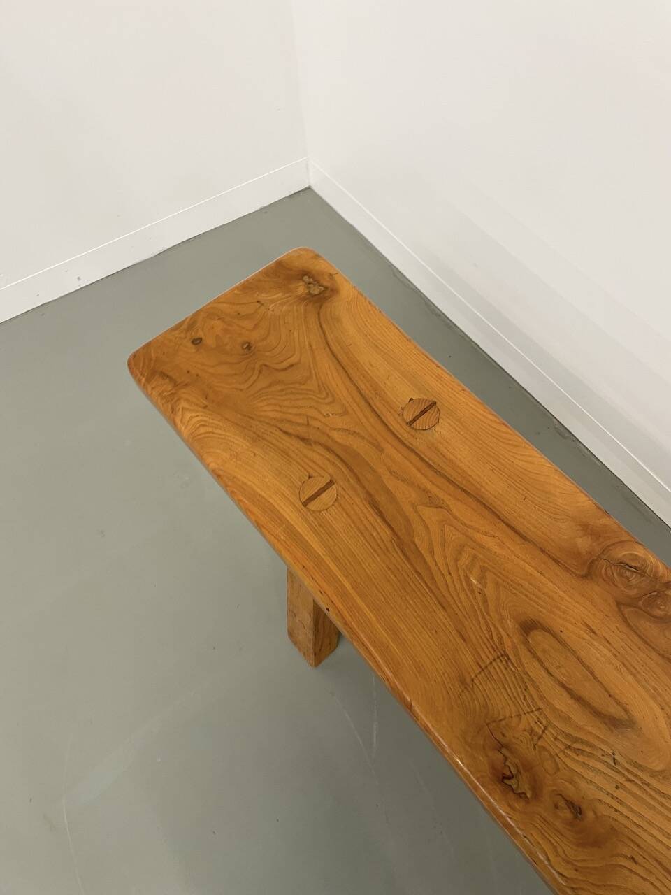 Solid elm bench 2m