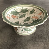 Round decorative porcelain cup hand painted floral decoration Thailand