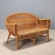 Vintage wicker and bamboo sofa, Italian design, 1950s-1960s.