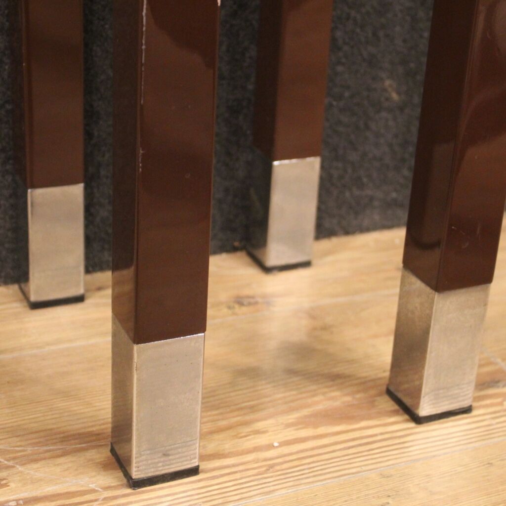 Lacquered wood side table