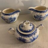 Villeroy and Boch Burgenland blue and white sugar and milk pots