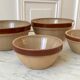 Duos of salad bowls in Gien sandstone 70s made in France