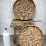 2 round wicker baskets