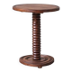 Turned Oak Mid-Century French Pedestal or Side Table