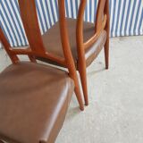 Ensemble de 6 chaises à manger danoise vintage