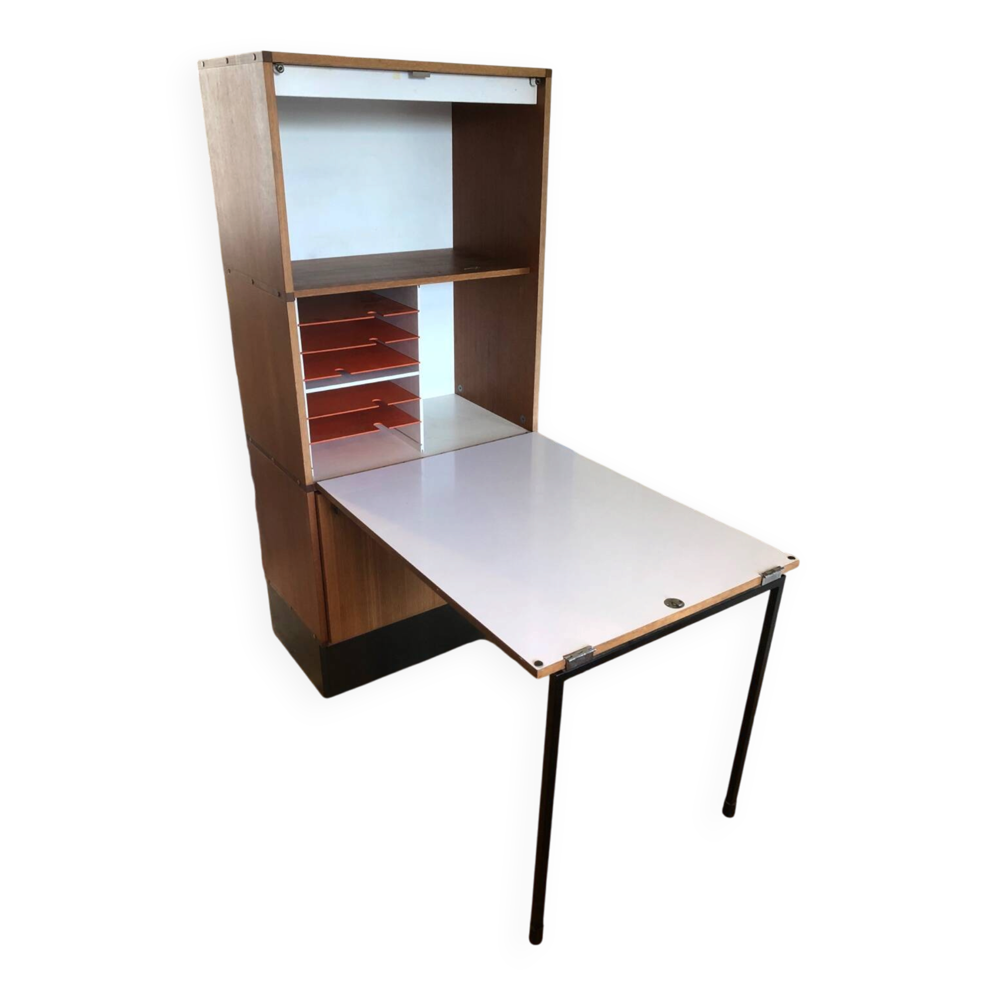 1970s teak veneered secretary