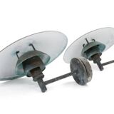 Pair of PH 4/3 Copper - Louis Poulsen Solid Copper outdoor wall lamp