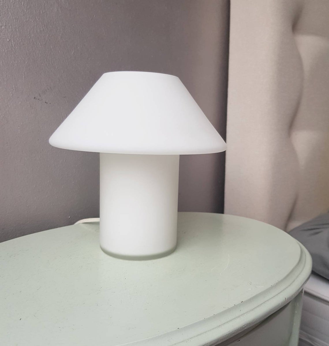 1980s Hala Zeist glass mushroom table lamp
