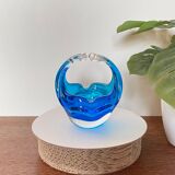 Clear and blue Murano bowl