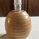 Turned and grooved wooden lamp base – 1980s