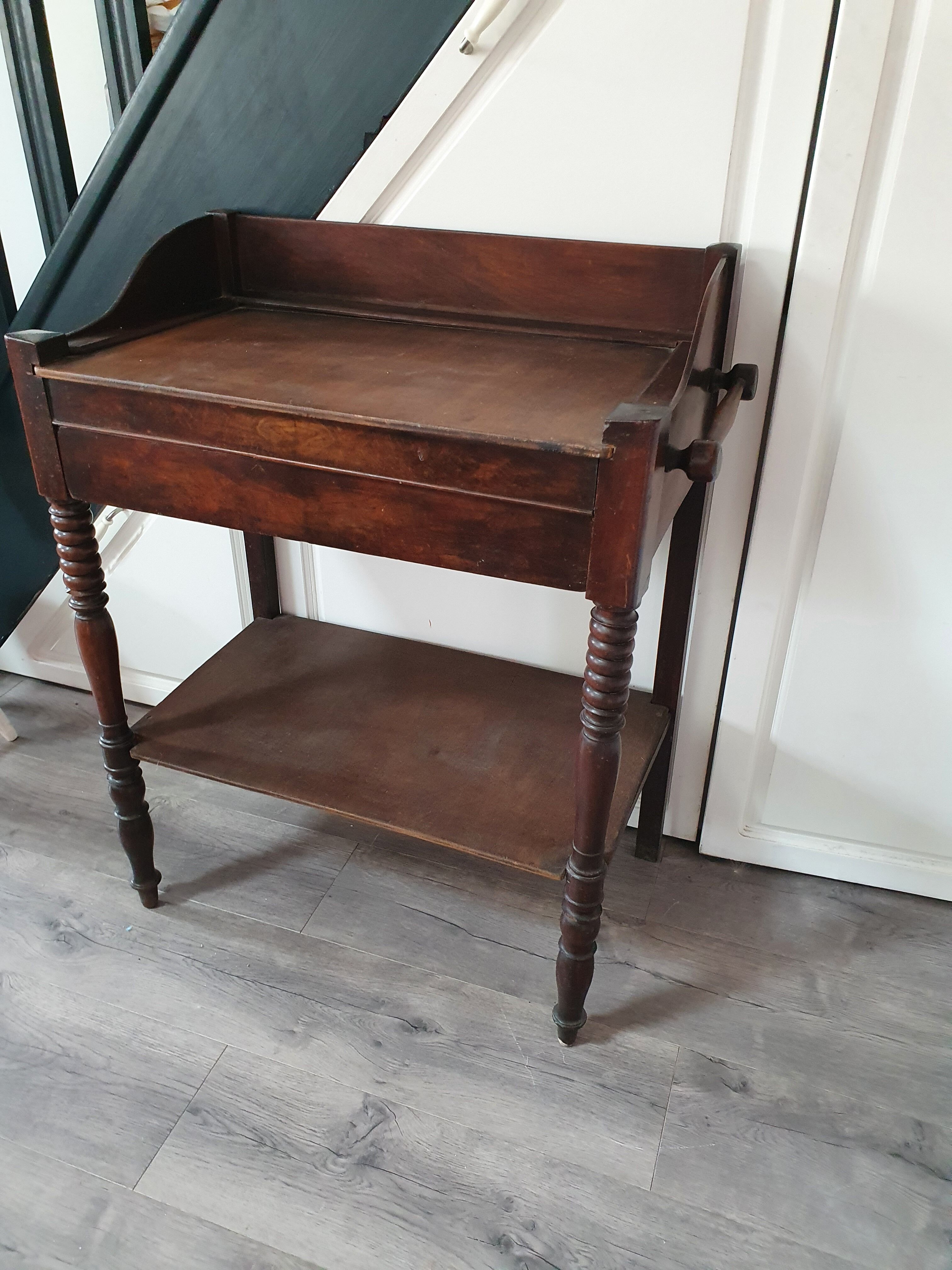 Dressing table extra furniture or small desk vintage wood twisted foot,