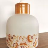 Vintage 70s opaline pendant lamp "Orangey white"