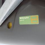 Wilkhahn Delta Highback set of 2 brown leather armchairs by Delta Design