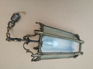 Lanterne en bronze de style louis XVI en état de marche - 2,7 kg