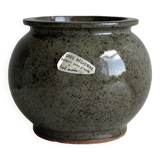 Stoneware planter, handmade, rustic design.