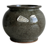 Stoneware planter, handmade, rustic design.
