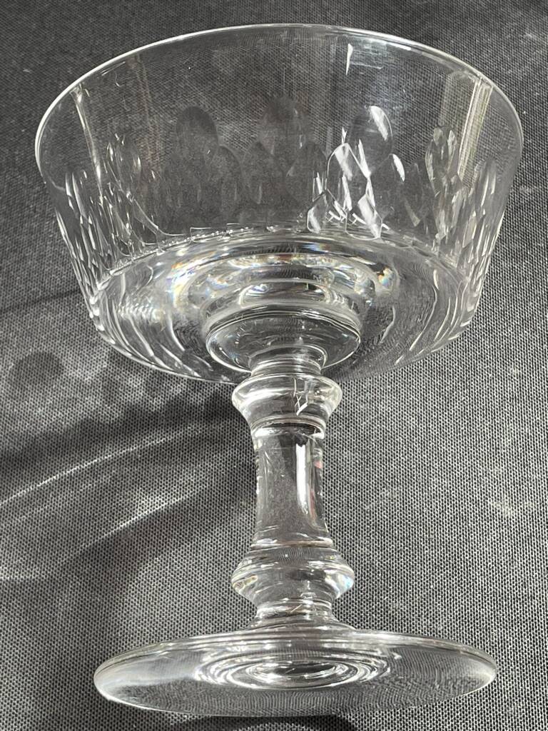 6 Coupes à champagne Baccarat Champigny