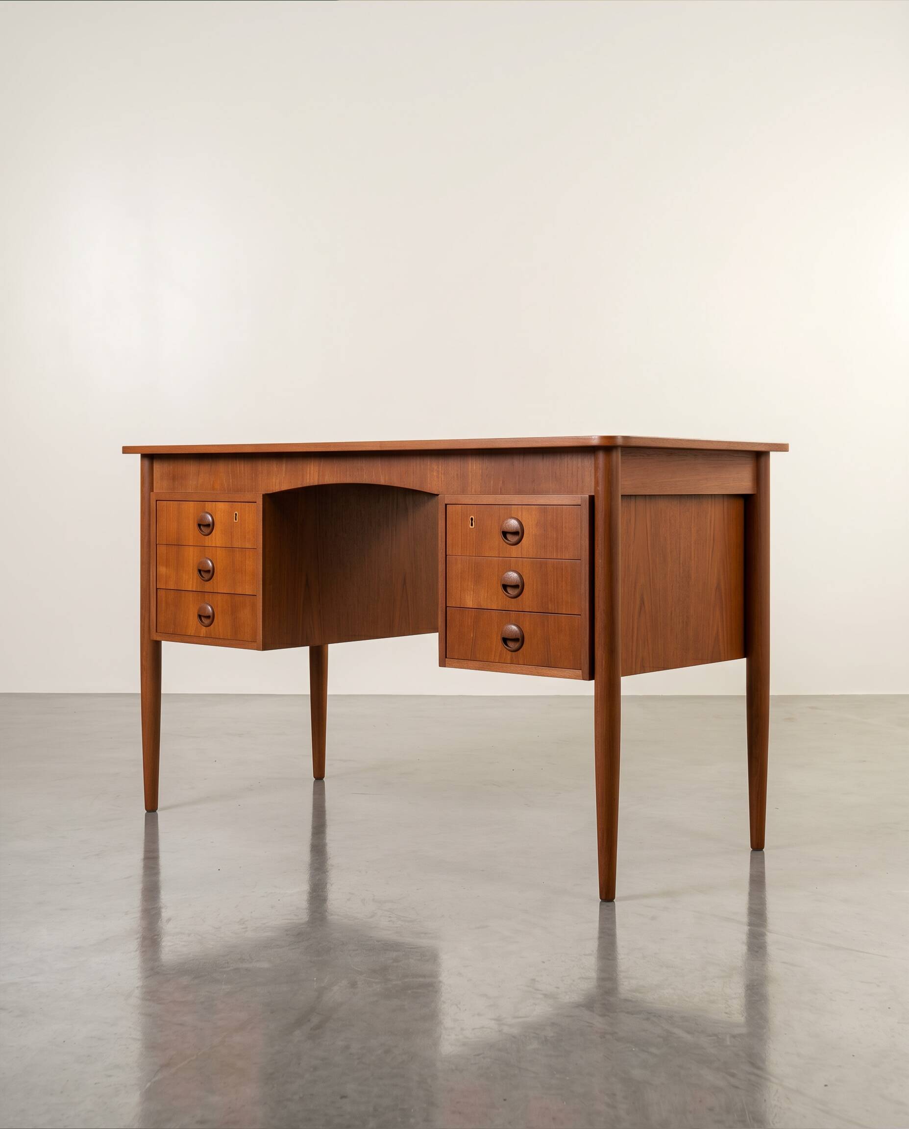 Scandinavian Mid-Century desk in teak, Denmark, 1960s.