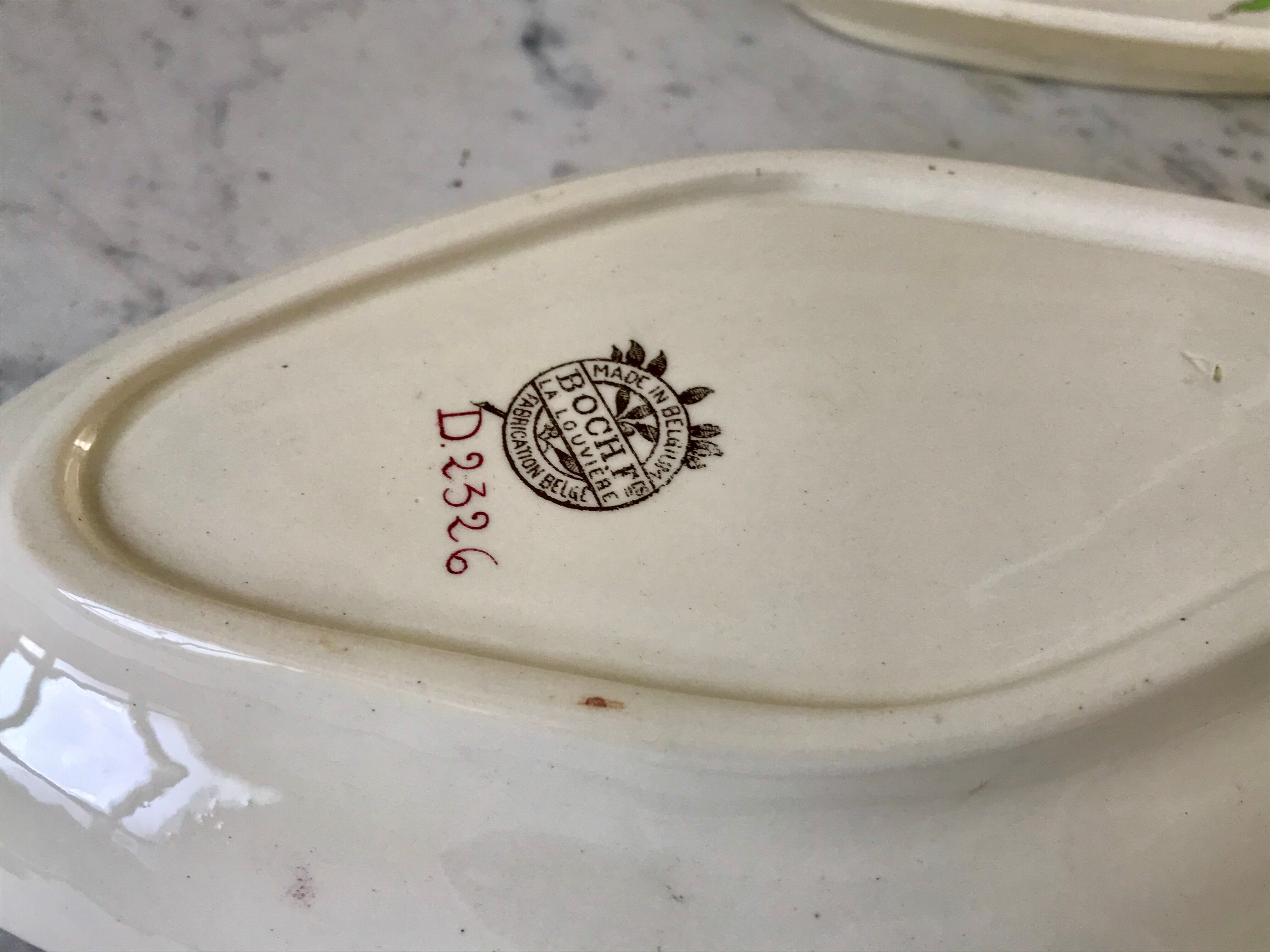 duo of raviers Villeroy & Boch La Louvière Belgian manufacture in Iron Earth early twentieth century