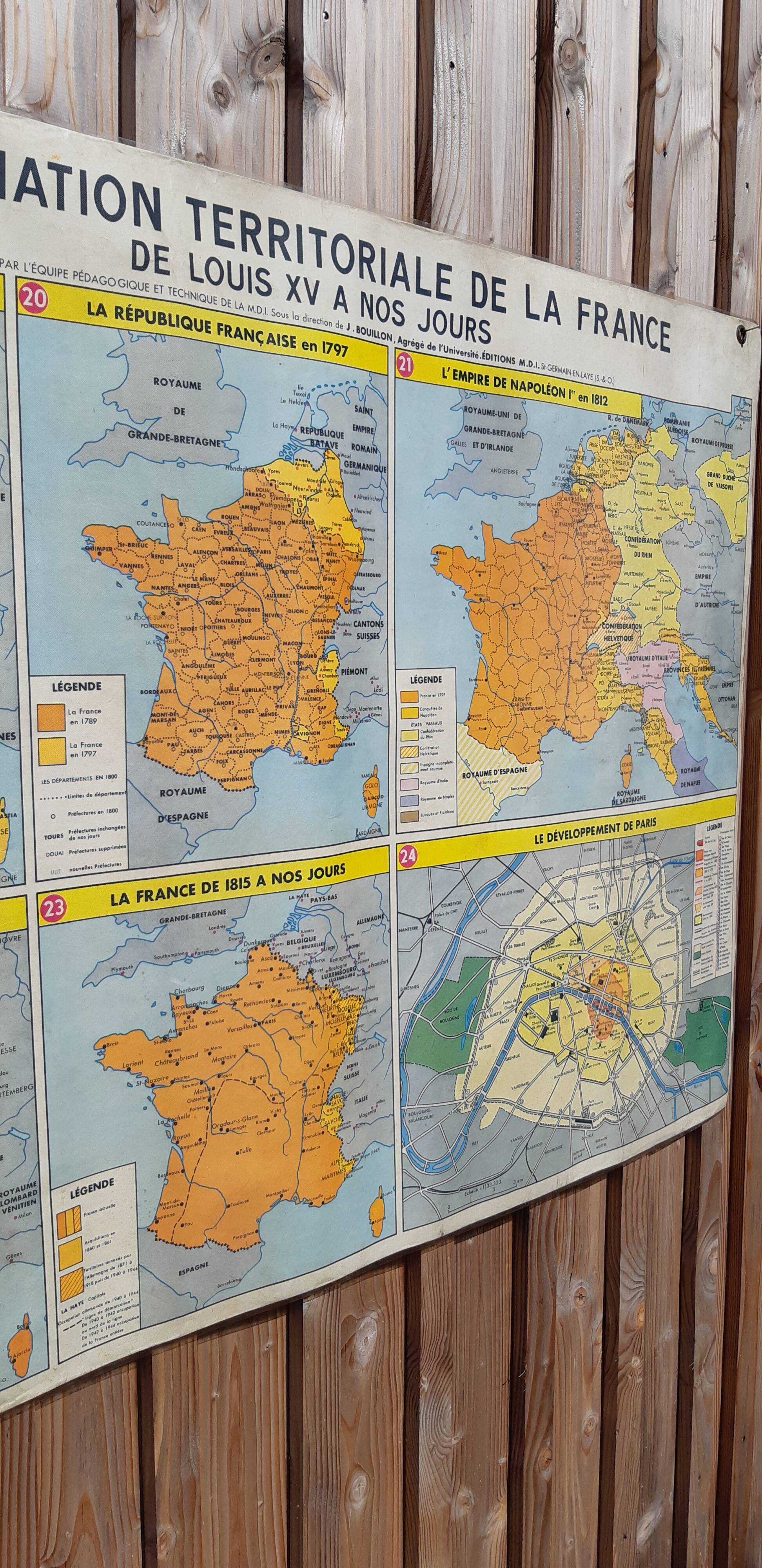 School map "The territorial formation of France"