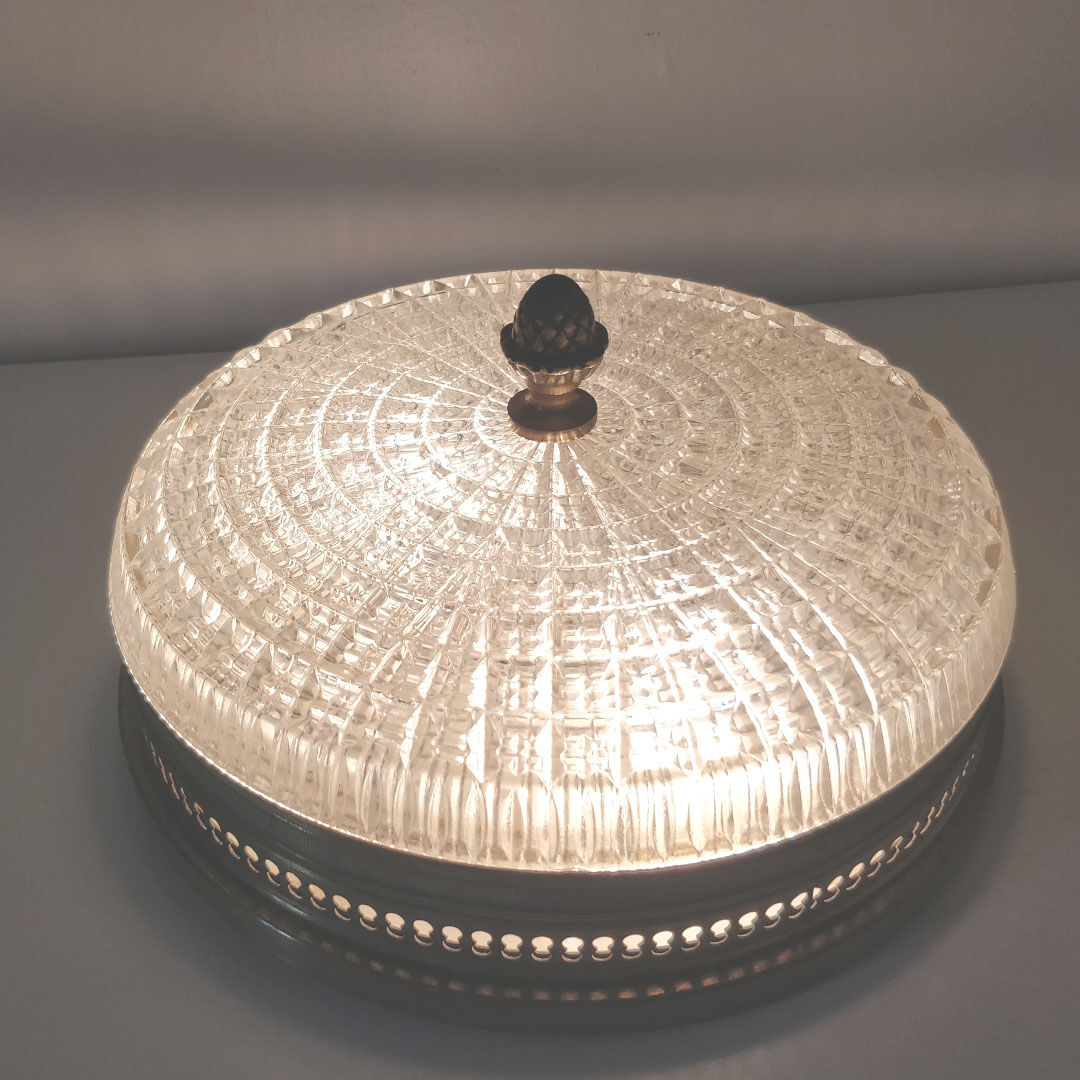 Lucien Gau glass and brass ceiling