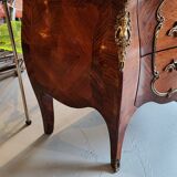 Louis XV dresser curved brown marble and bronze 1900