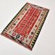 3x5 Red Green Tribal Vintage Kilim Rug, 88x147Cm