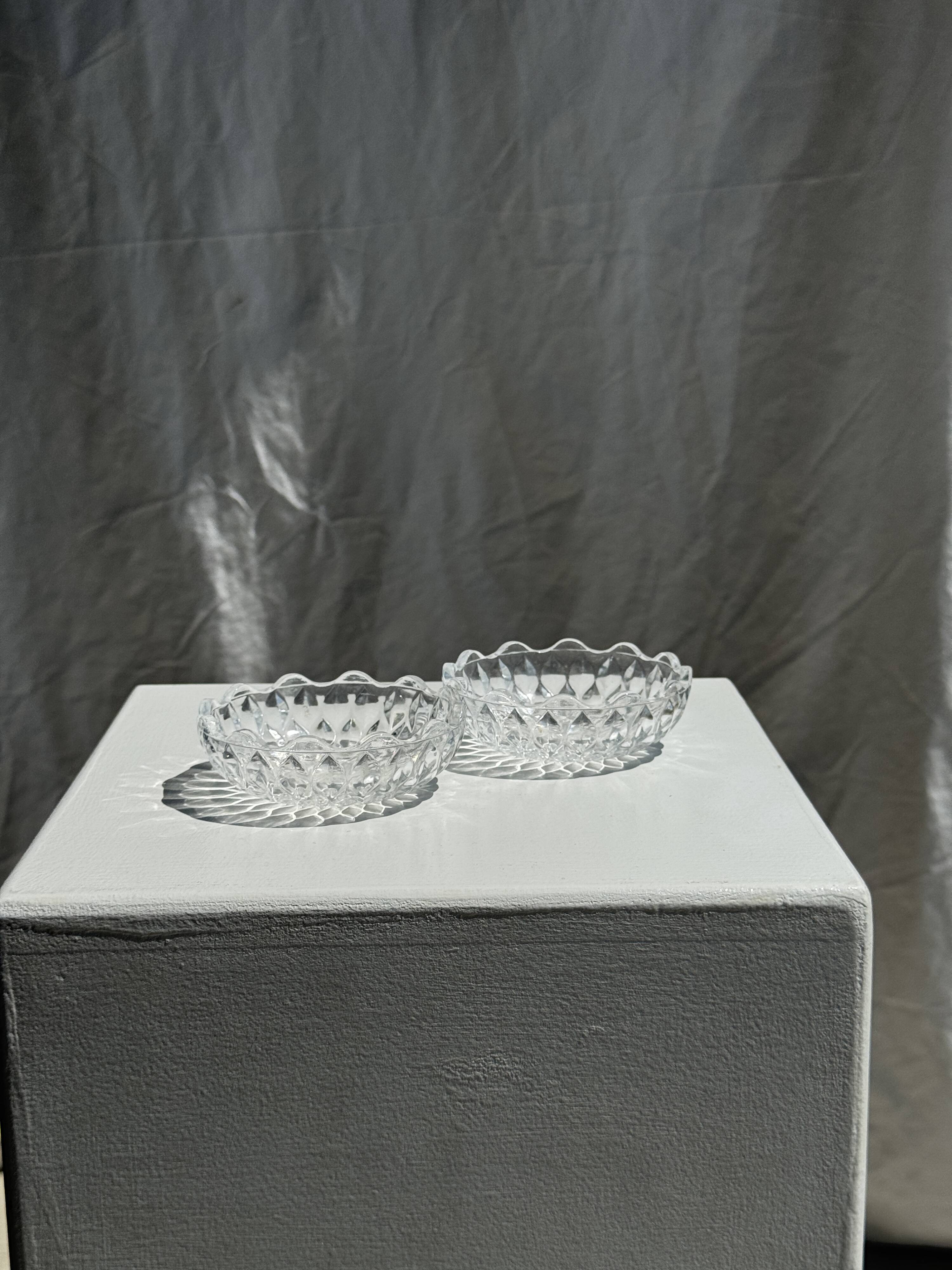 Small glass candy box Cristal d'Arques France