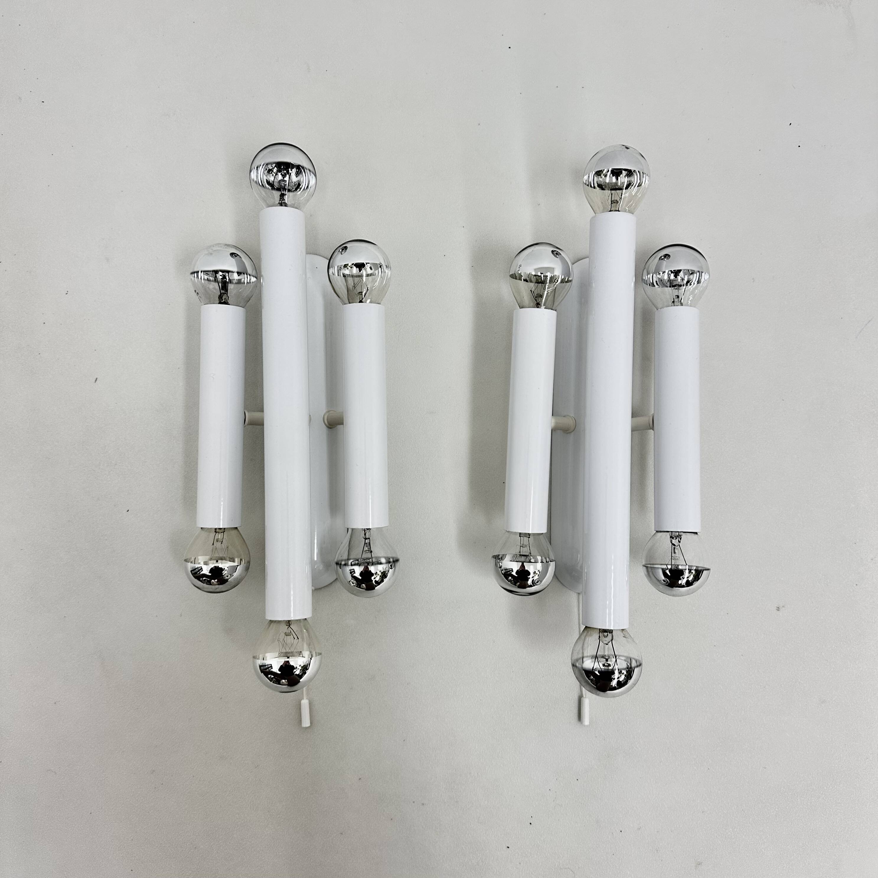 Set of 2 Hufnagel leuchten wall lamps sconce , 1970s