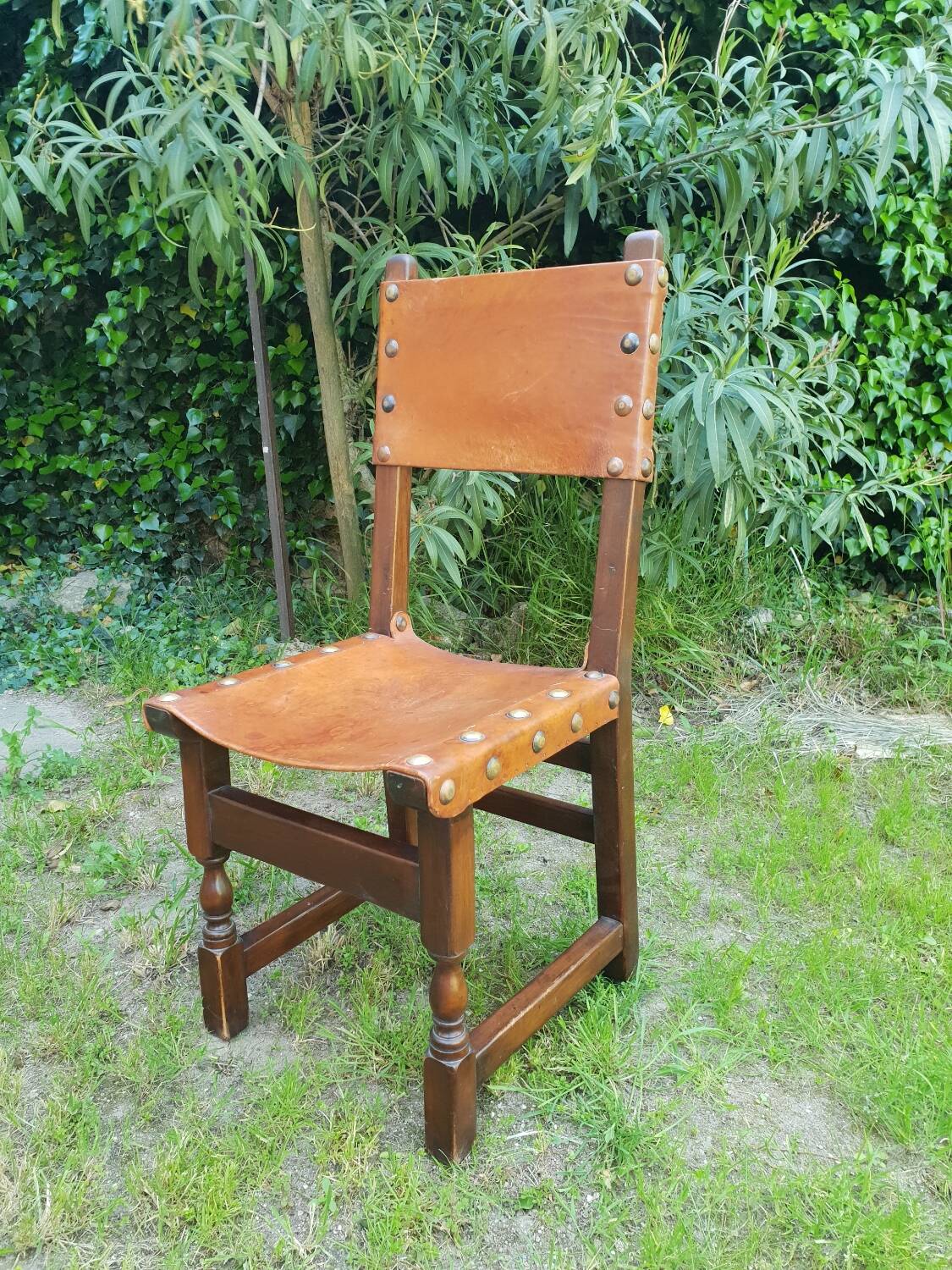 Series of 6 leather chairs 1970