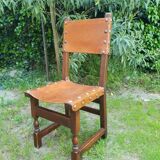 Series of 6 leather chairs 1970