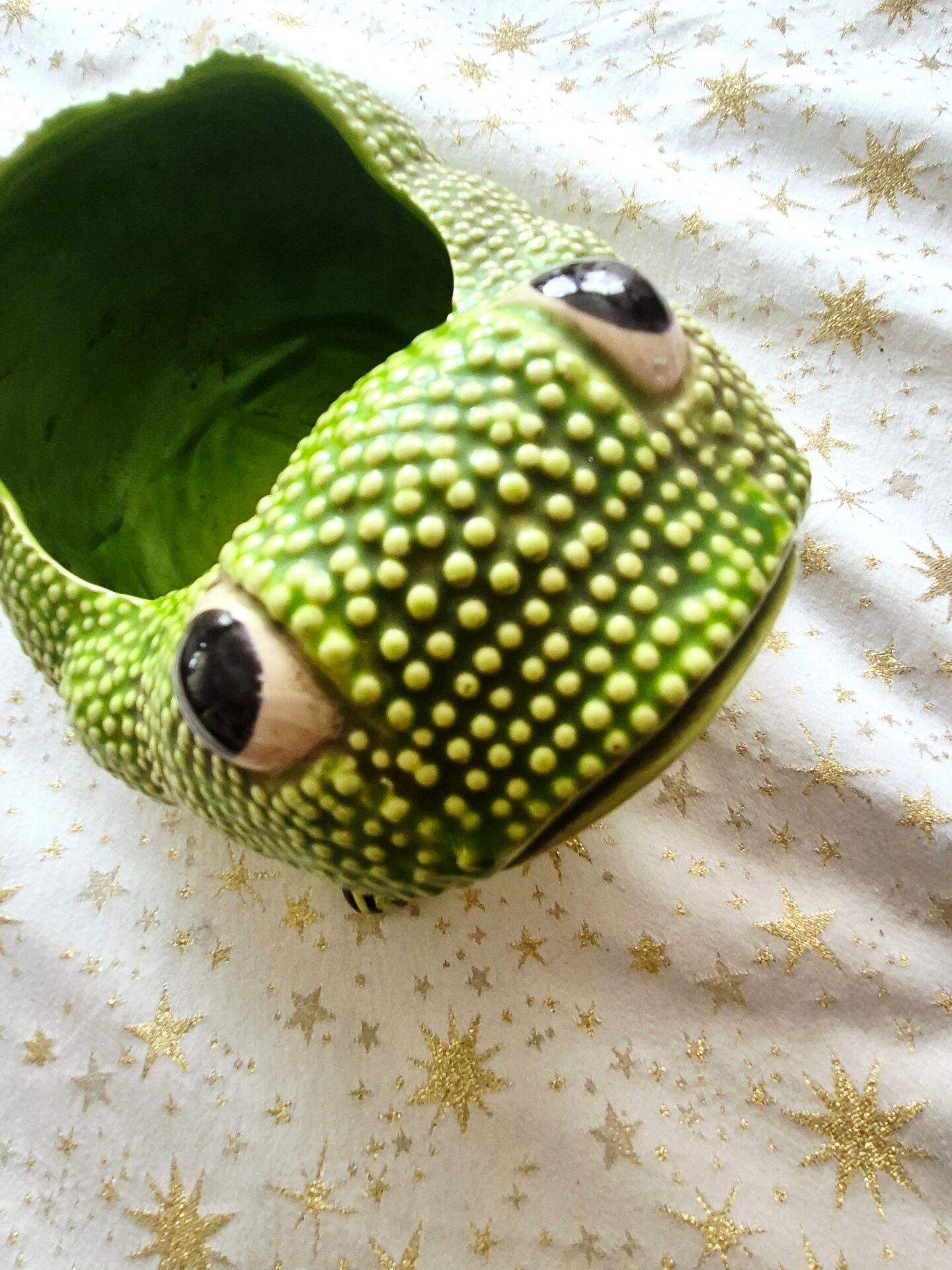 Vintage cache pot grenouille ceramique Jean Roger
