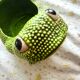 Vintage cache pot grenouille ceramique Jean Roger
