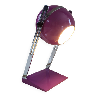 Lampe à table à globe oculaire de l'ère spatiale, paire en chrome, afwerking, jaren 1960