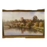 Paysage fluvial original signé impression sur toile par duncan palmar