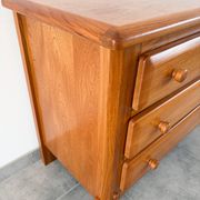 Large elm chest of drawers from Maison Regain, vintage 80s.
