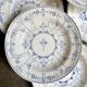 6 deep plates Boch La Louvière in blue glazed earthenware, "Copenhagen" service - 1920s-30s