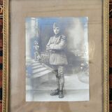 Cadre photo en bois doré