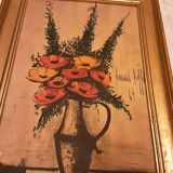 PAINTING REISSUE ERNARD BUFFET BOUQUET OF FLOWERS