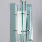 Vintage 60s chandelier in glass and plastic italian design