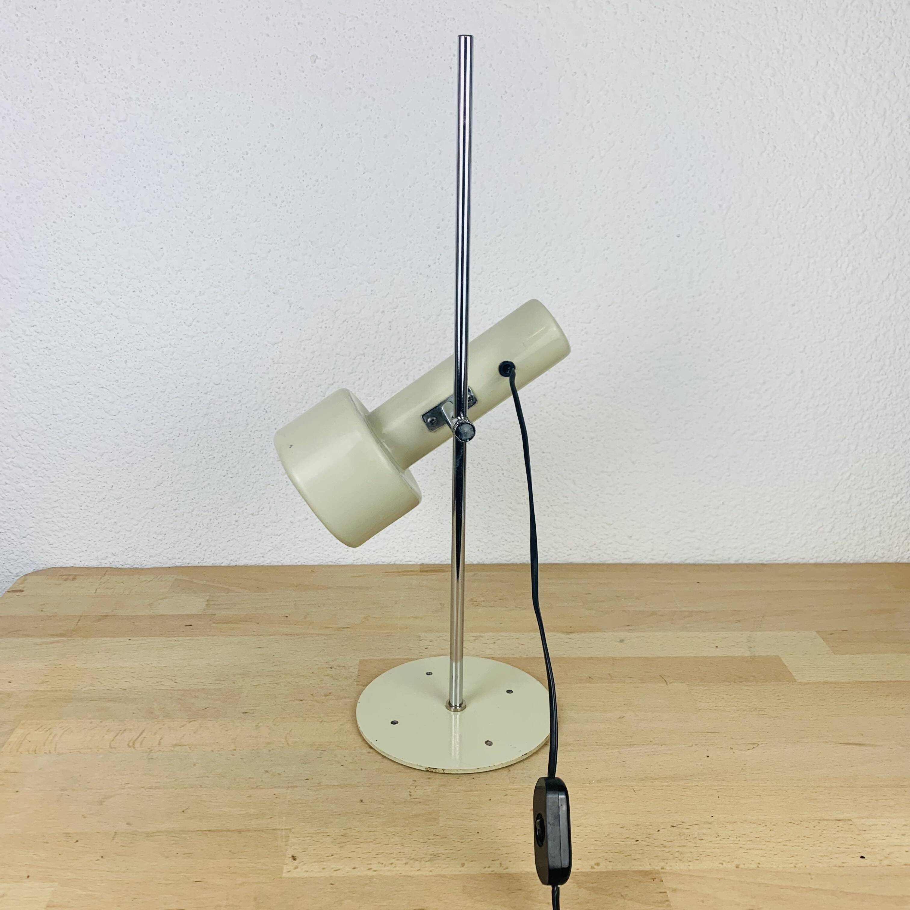 Desk spot lamp, 1950s, beige metal