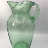 Broc vintage in glass green 25 cm