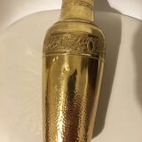 Yellow copper vase signed gbn art deco