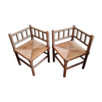 Paire de chaises "coin du feu"