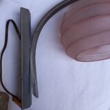 Vintage pink opaline wall lamp
