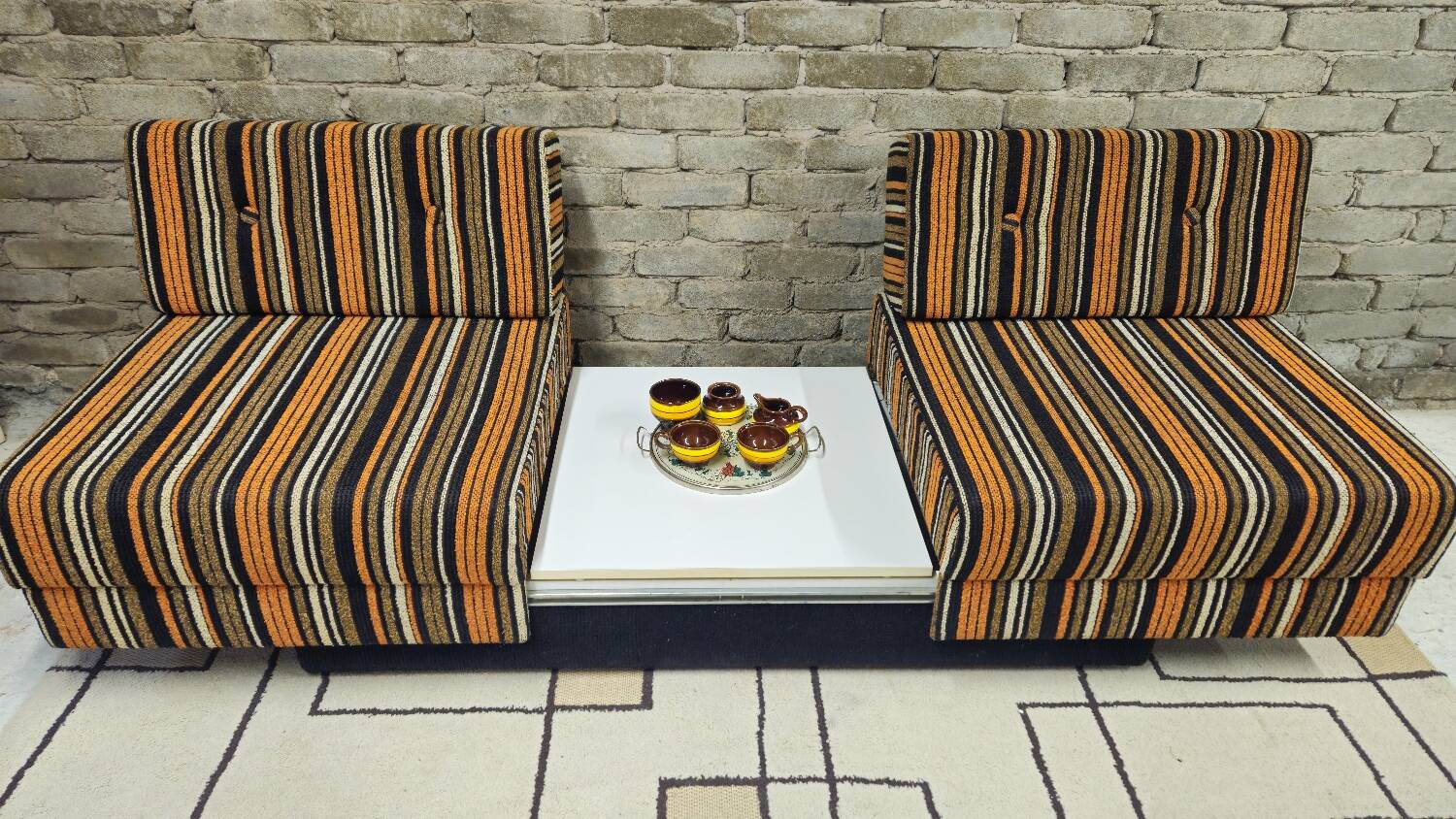 Daybed canapé modulable 1970 vintage