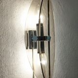 Italian wall lamp in smoked glass from the 60s/70s